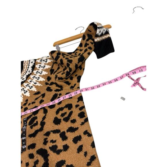 Torrid Vegan Cashmere Pullover Sweater Leopard Faire Isle Plus Size 5 5X 28 - Picture 5 of 8